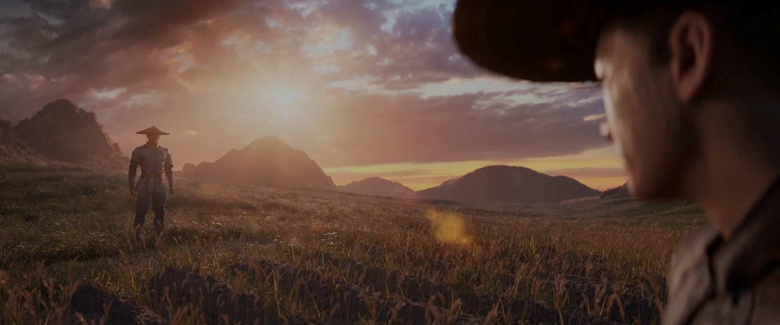 Mortal Kombat 1: Liu Kang at dusk in a field
